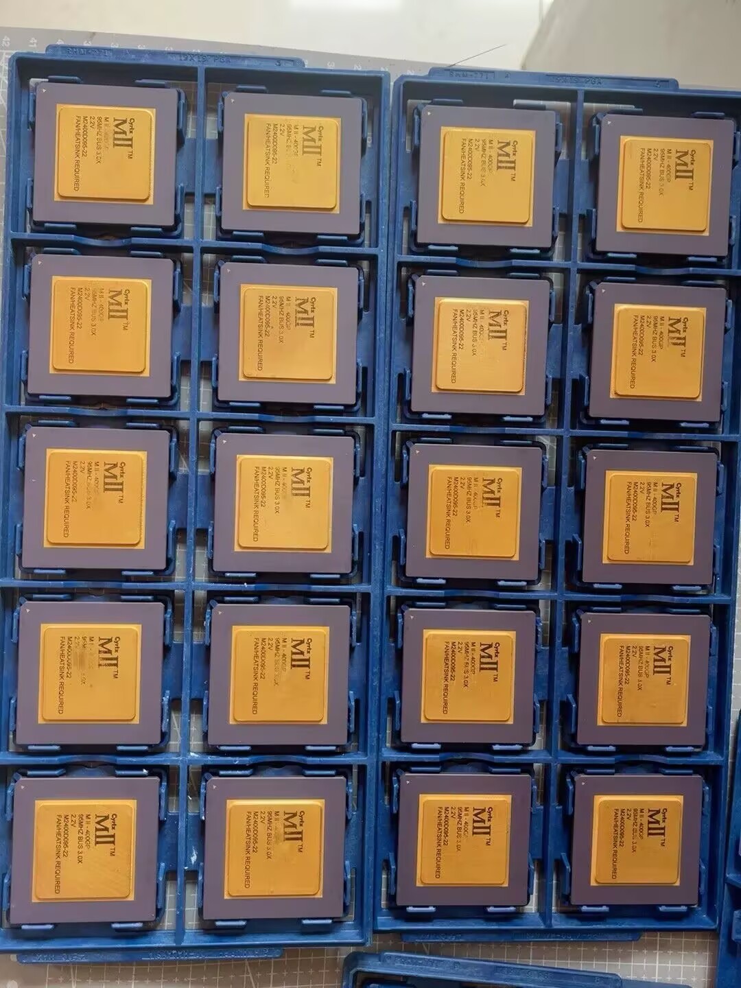 QTY=1PCS CYRIX MII-400GP 95MHZ BUS 3.0X 2.2V Used CPU DHL/FEDEX/UPS