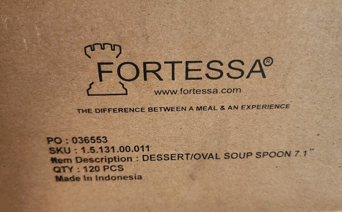 12 Pc Fortessa Doria 7.1″ 18/10 Stainless Steel Extra Heavy Weight Oval Spoons