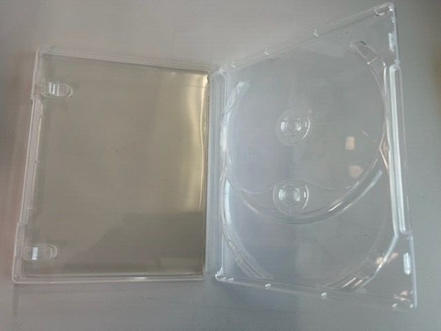 3 ORIGINAL SCANAVO CRITERION 14MM DOUBLE BLU-RAY CLEAR DVD CASES, CR2/ONET.14MM