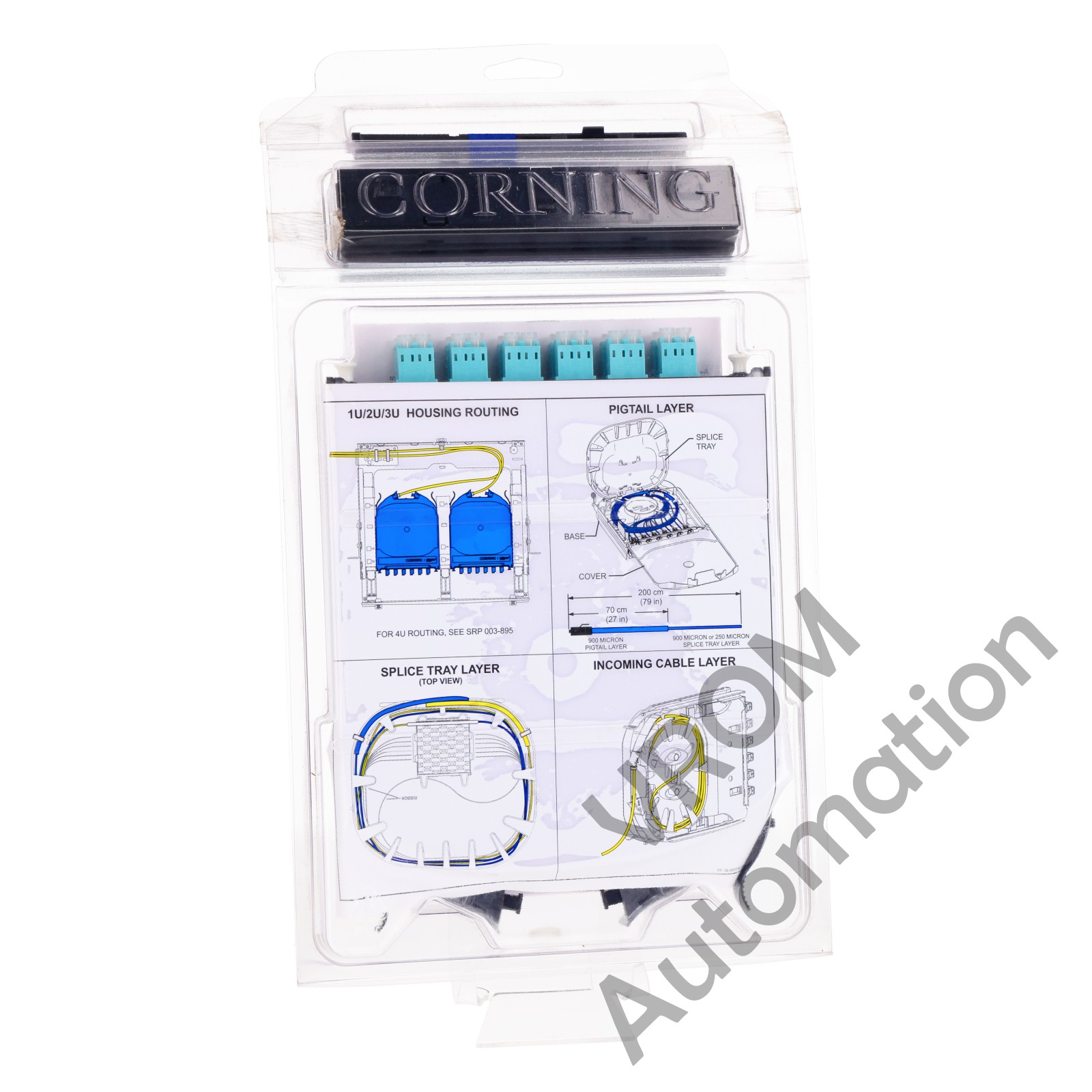 Surplus Sealed Corning CCH-CS24-E4-P00TE Pigtail Splice & Slack Cassette 24F LC-