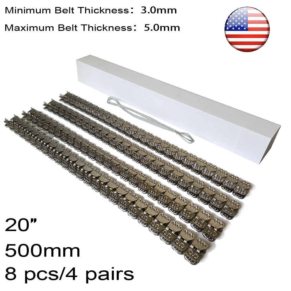 8 Pcs 20″ For 3-5mm Belts Conveyor Lacing connector Staple Belt Lacing