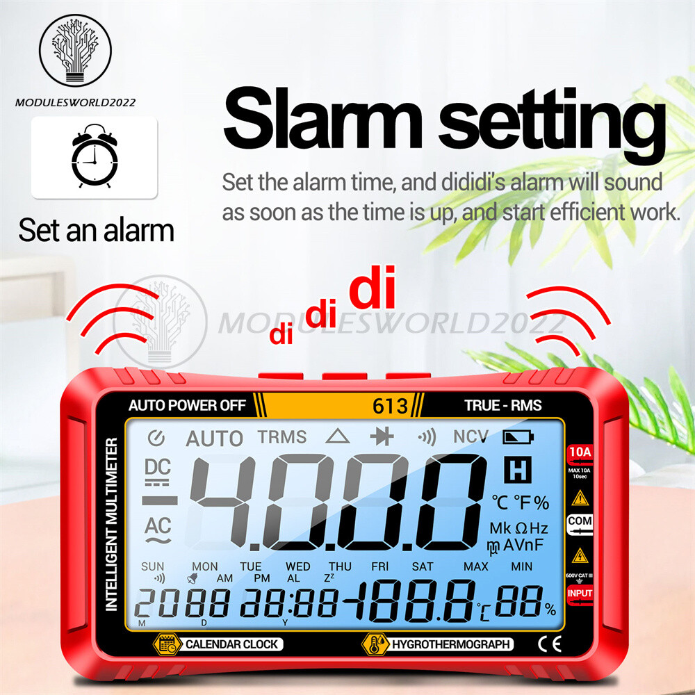 ANENG 612/613 Intelligent Digital Multimeter Calendar/ Thermohygrometer 3-in-1