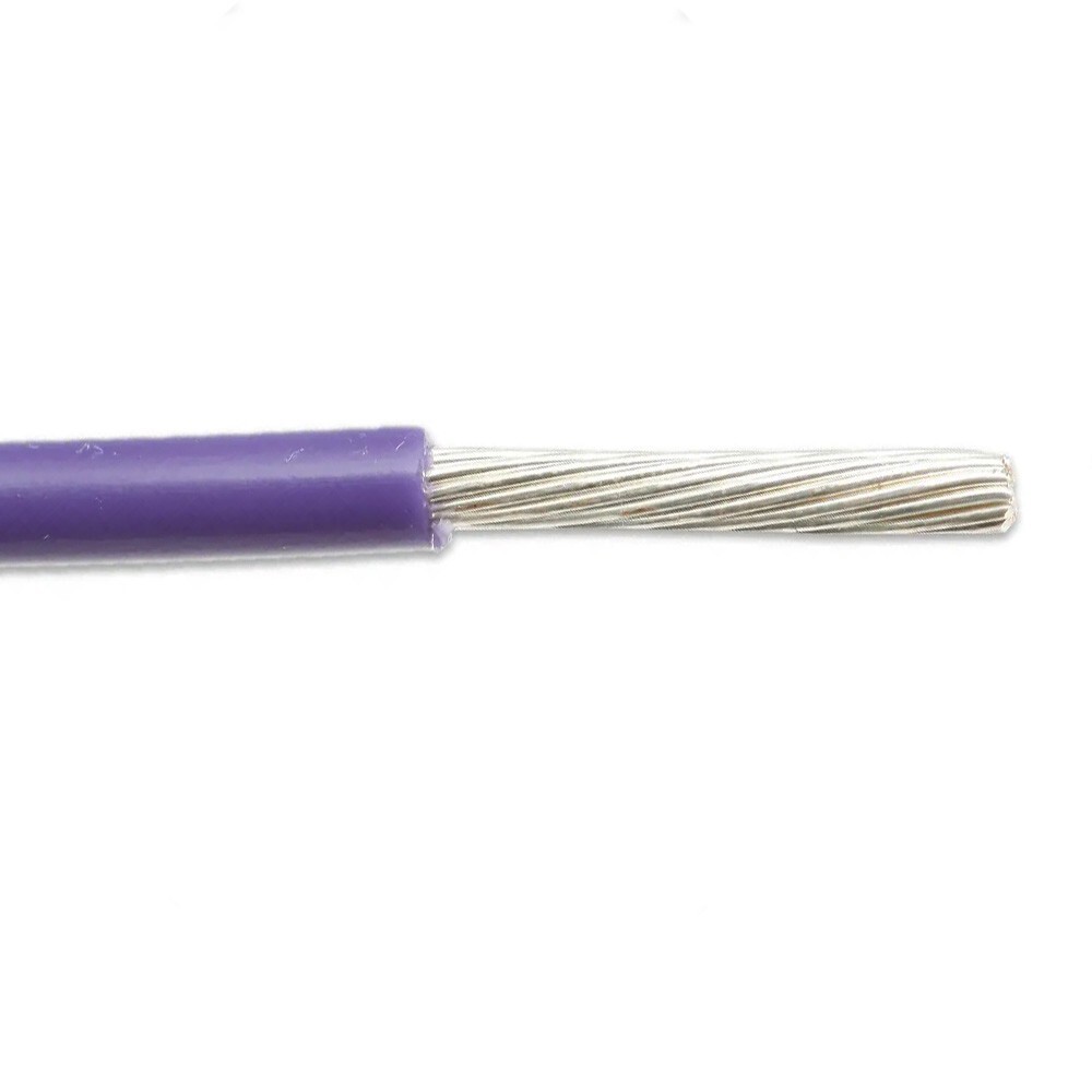M22759/16-18-7 18 AWG Tinned Copper Lead Wire ETFE Insulation 150°C Violet 600V