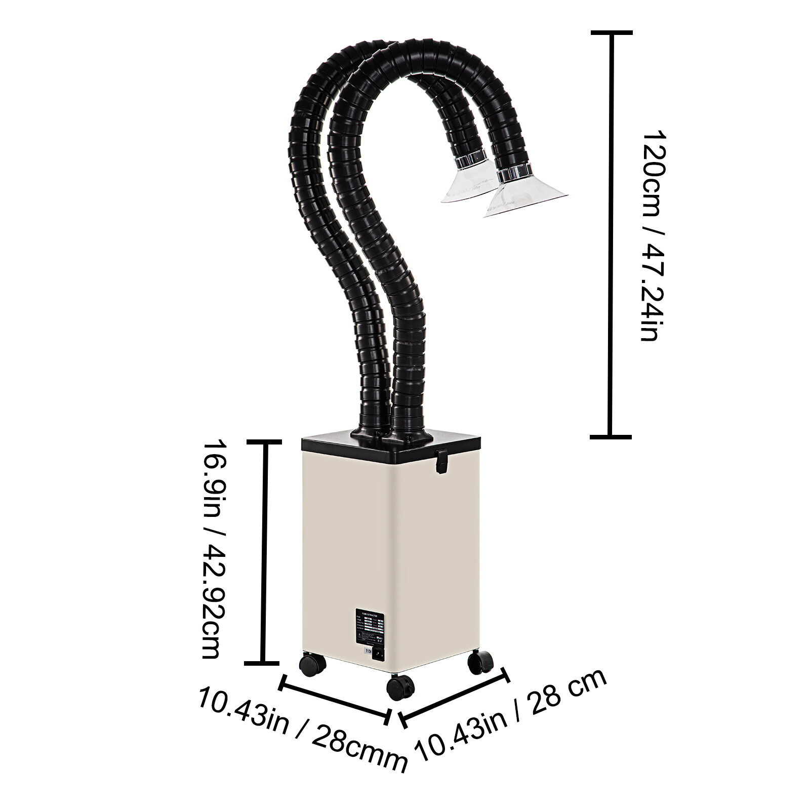 VEVOR 150W Pure Air Fume Extractor 3 Filter Smoke Purifier for Laser Engraver