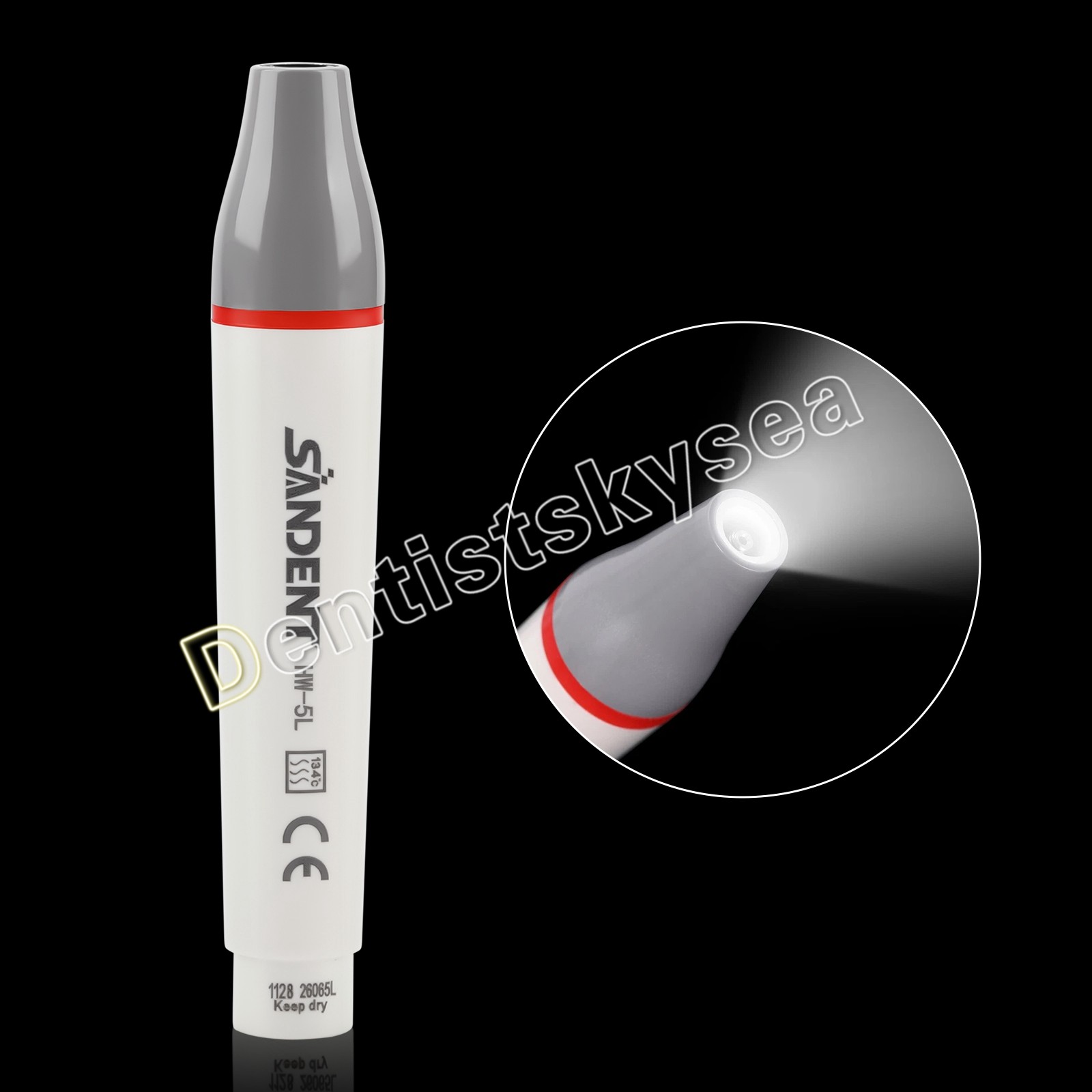 HW-6L Dental Ultrasonic Scaler Handpiece with LED Fit EMS Woodpecker SATELEC NSK
