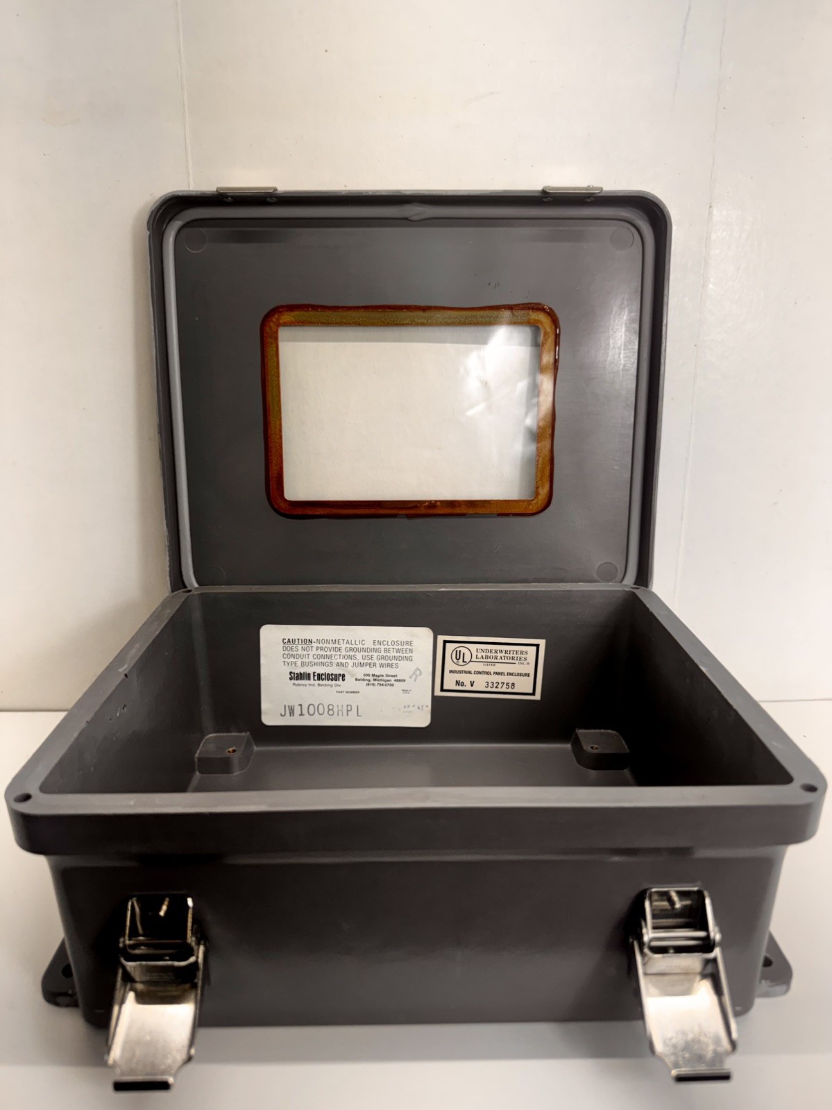 Stahlin JW1008HPL Fiberglass Electrical Control Panel Enclosure