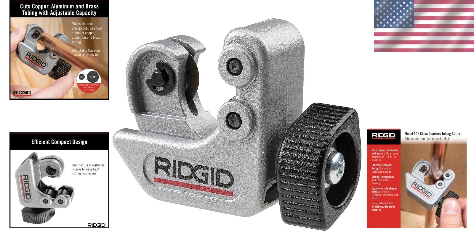 Lightweight Manual Tubing Cutter for Copper, Brass, and Plastic in Tight Areas