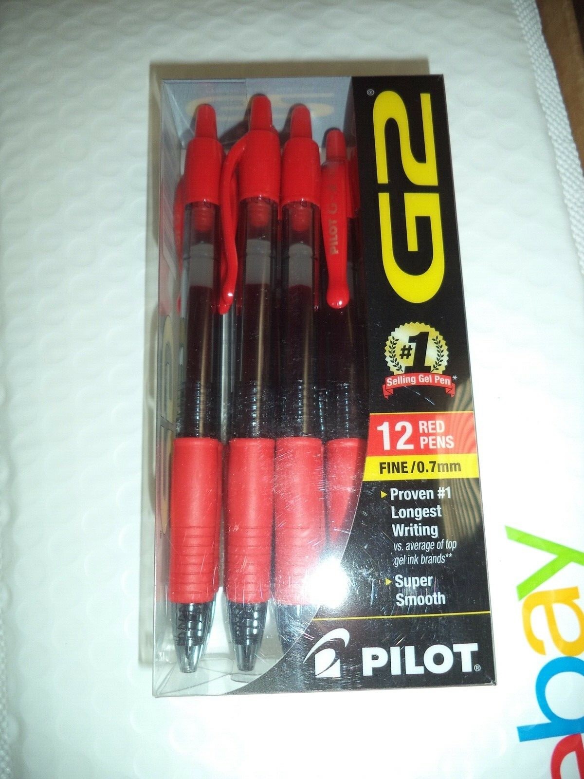 Pilot G2 Retractable Premium Gel Ink Roller Ball Pens 1.0 Bold. BLUE. 12 Count