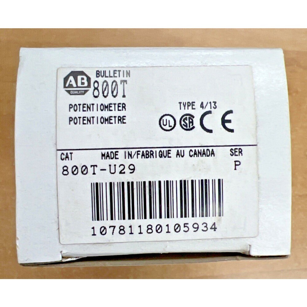 Allen Bradley 800T-U29 Potentiometer Brand New in Box 800TU29 US Free Tax
