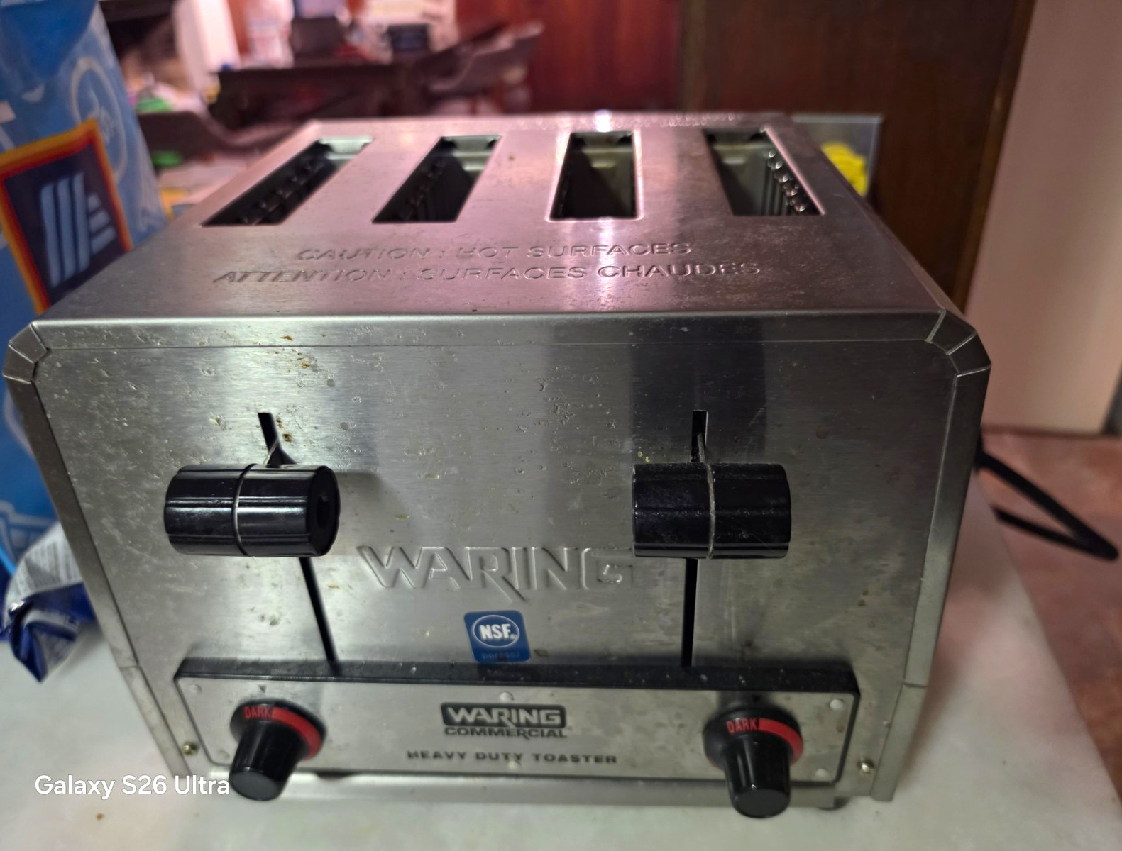 Waring Commercial Heavy Duty Pop-Up 4-Slot Vertical Toaster, Stainless Steel