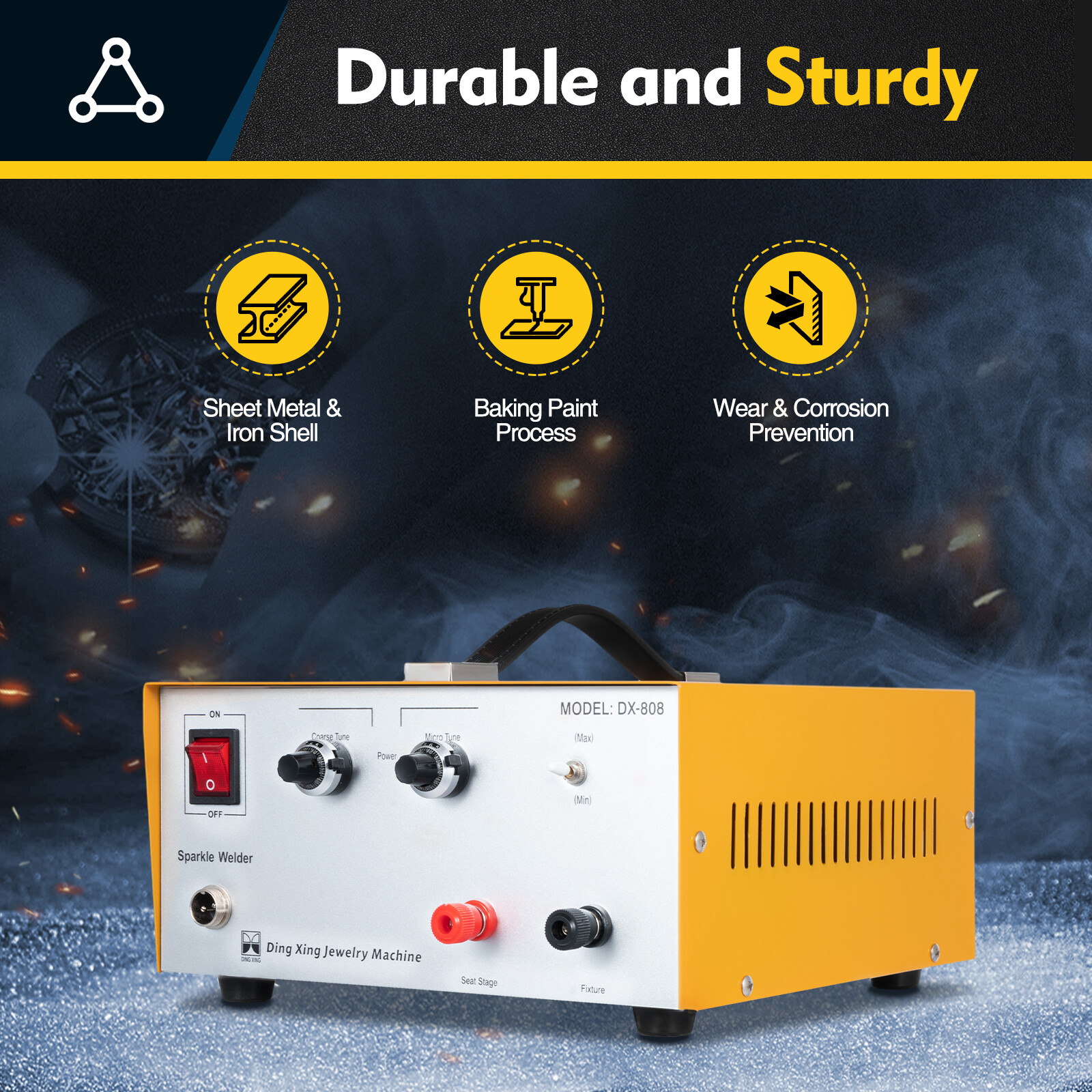 Jewelry Welding Machine Pulse Spot Welder Gold Silver Platinum Tool 390 Watt 80A