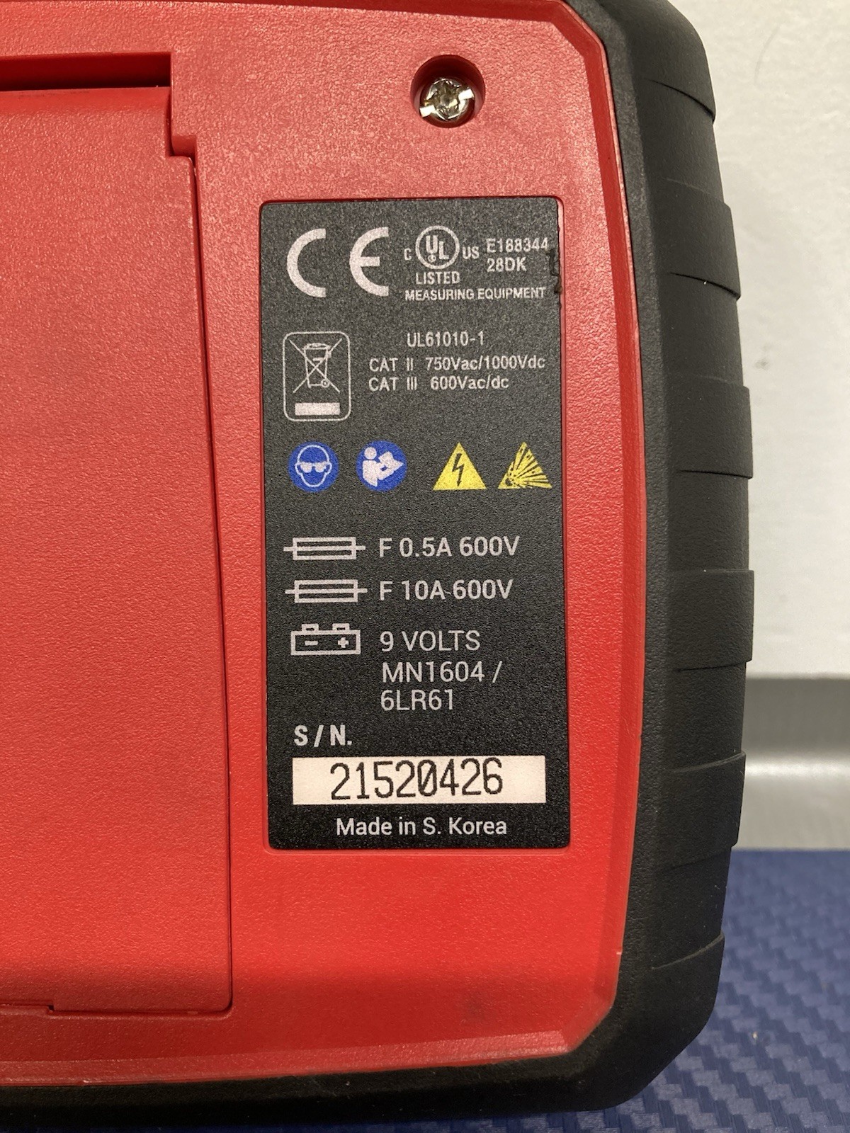 Snap-on EEDM504F Digital Multimeter Basic CAT III True RMS