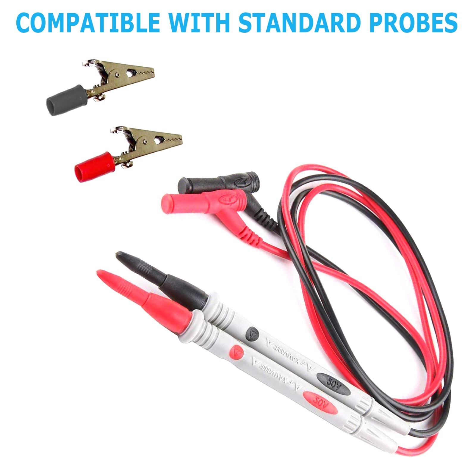 FOR Fluke Meter Electrical Alligator Clip Probes 1000V 20A Multimeter Test Leads