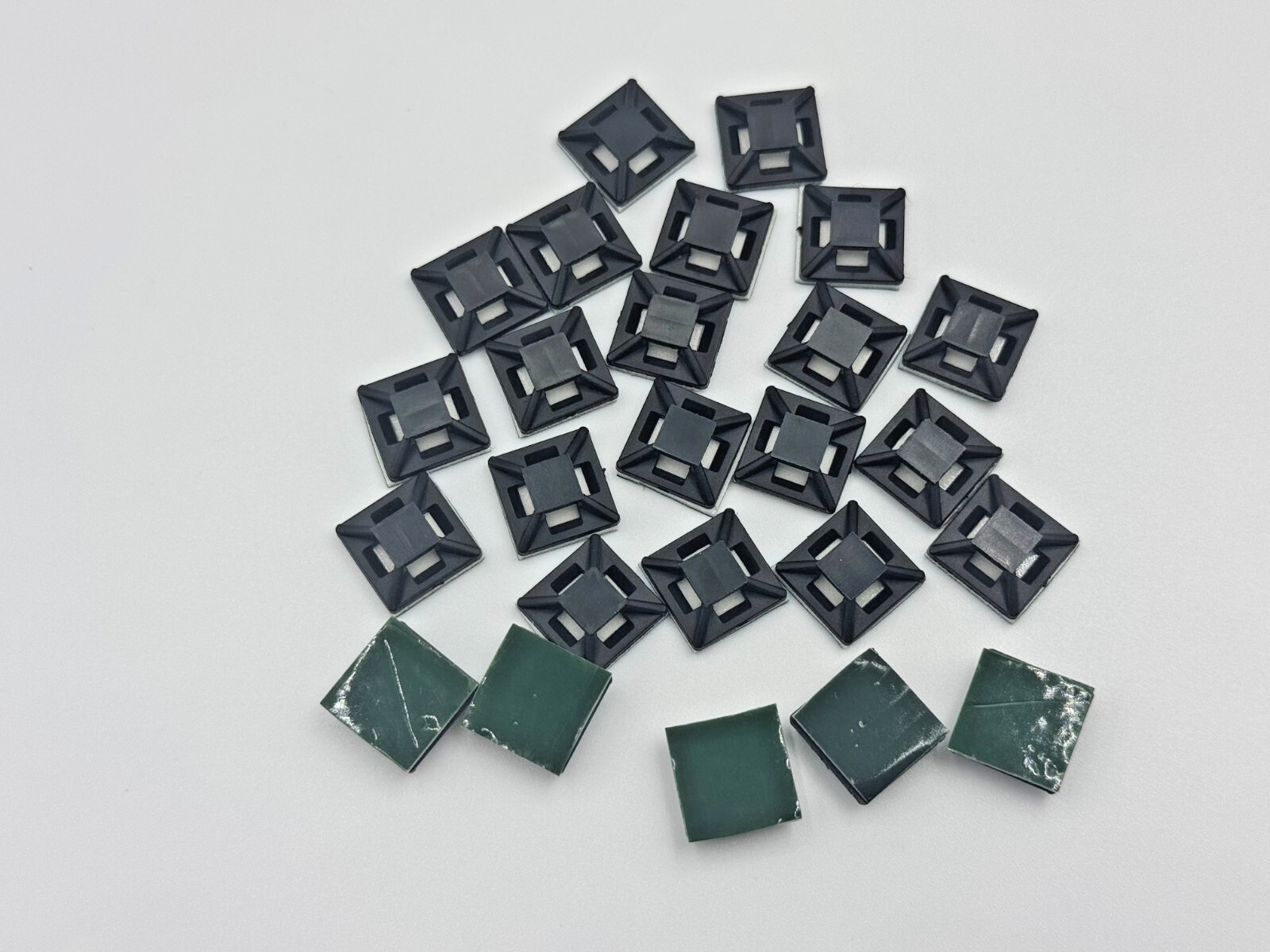 25PCS CABLE ZIP TIE WRAP ADHESIVE MOUNTING BASE HS100 SMALL BLACK 1/2 X 1/2