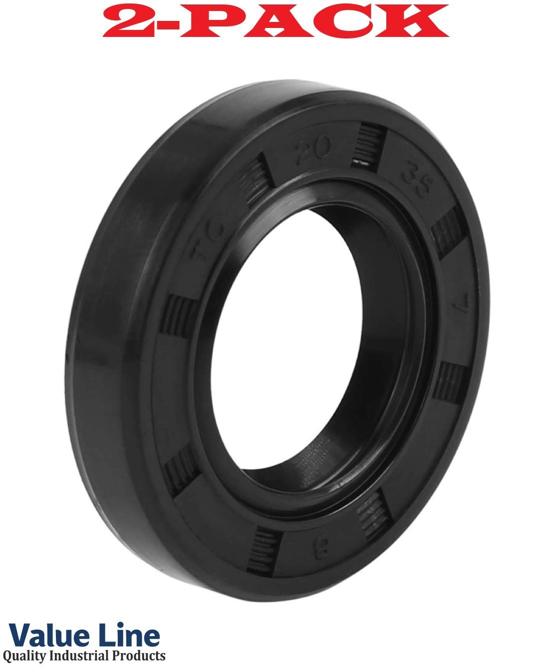 2-PACK! Value Line 12x25x7 Metric Oil Seal Buna-N Double Lip W/Spring TC 12-25-7