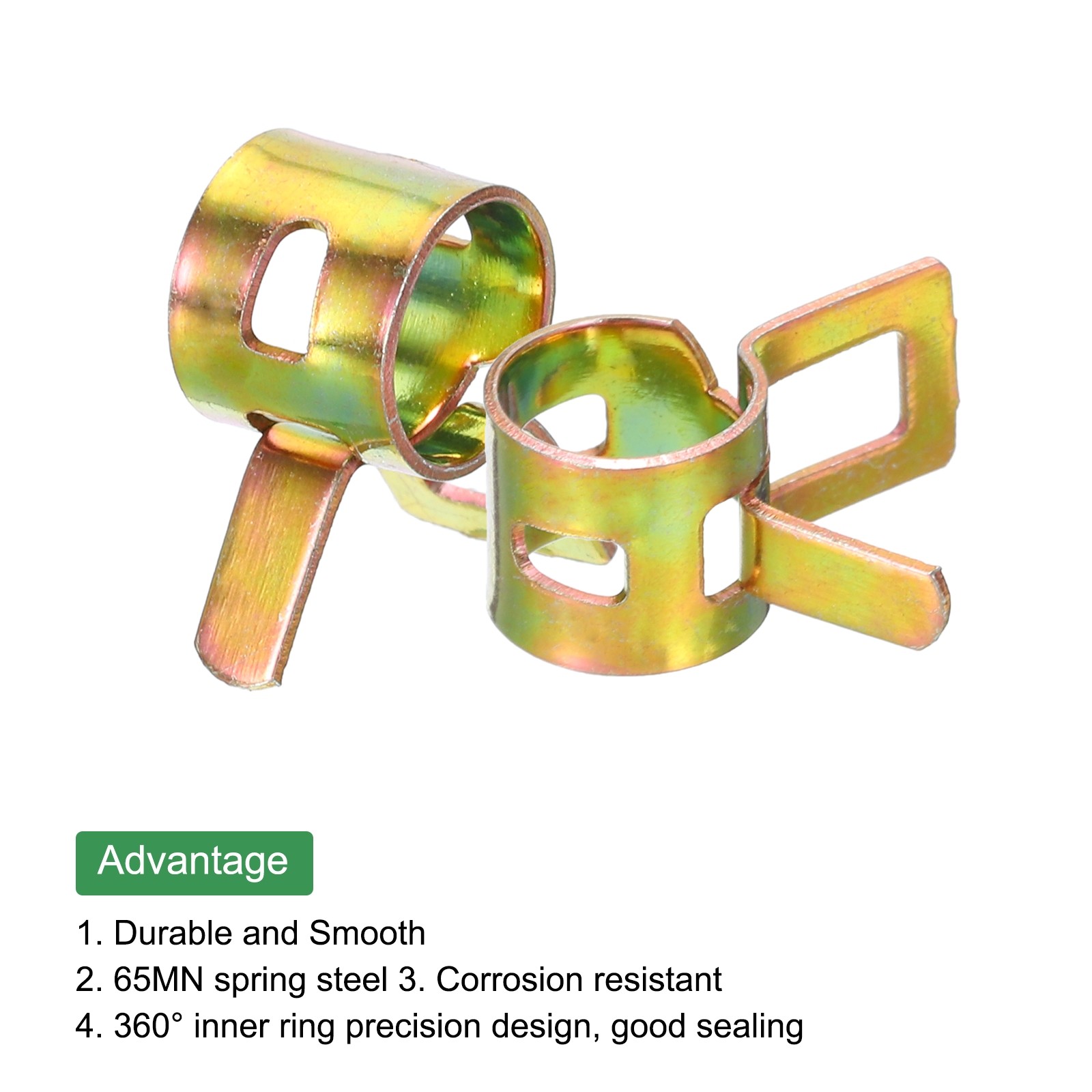 70 Pcs ID 8mm 5/16″ Fuel Line Hose Clips Pipe Clamps Spring Hose Clamp