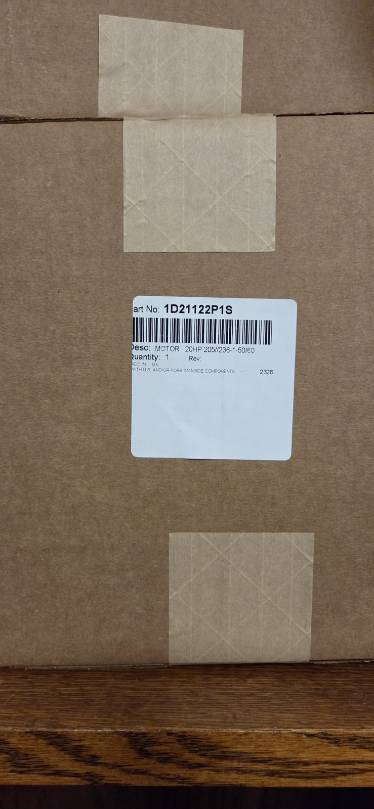 NEW Liebert 1D21122P1S Motor OEM .20HP 205 236-1-50/60 1075RPM SEALED
