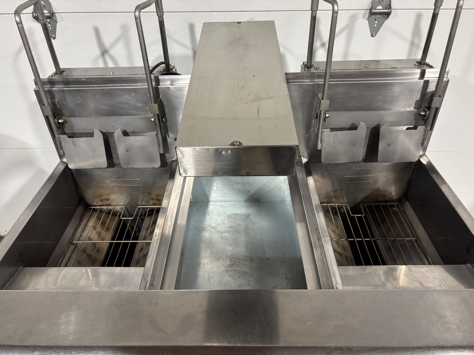 Frymaster FMPH255 Double Gas Fryer w/ Foot Print Pro Filtration & Dump Station
