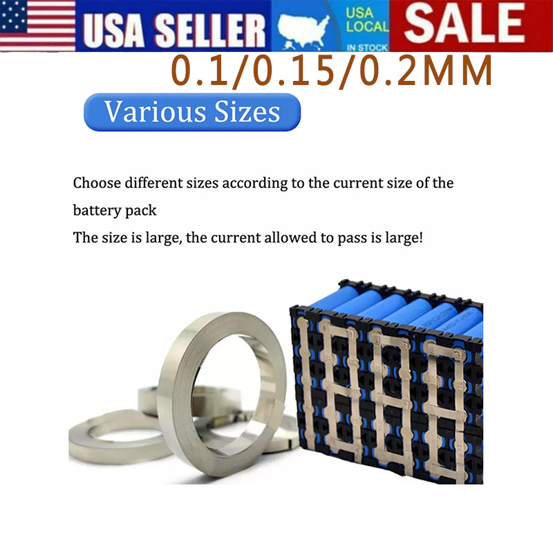 DIY 10M Pure Nickel Plate Strip Tape Sheet For Li 18650 Battery Spot Weld Tool