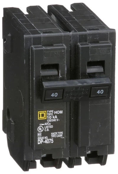 SQUARE D HOM240 2 POLE 40 AMP BREAKER NEW