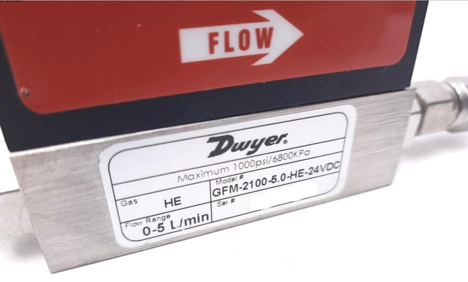 Dwyer GFM-2100-5.0-HE-24VDC Gas Mass Flow Meter 24VDC 0-5L/min 1000Psi