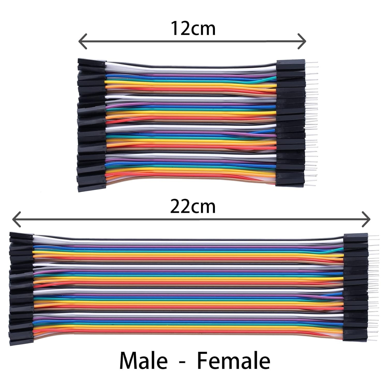 10Cm+20Cm 240Pcs Breadboard Jumper Wires Cable Kit, Male to Female, Female to Ma