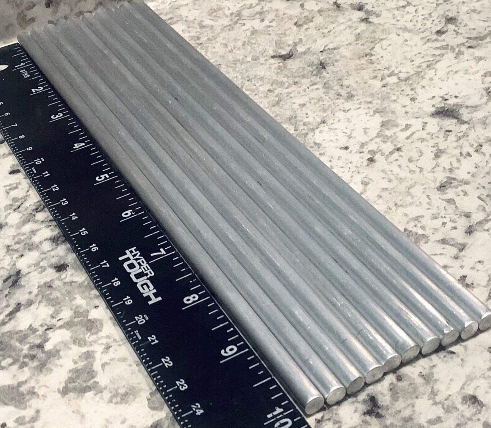 10 pcs. ALUMINUM Round Rod 6061 T6511 1/4″ Diameter x 10″ Long