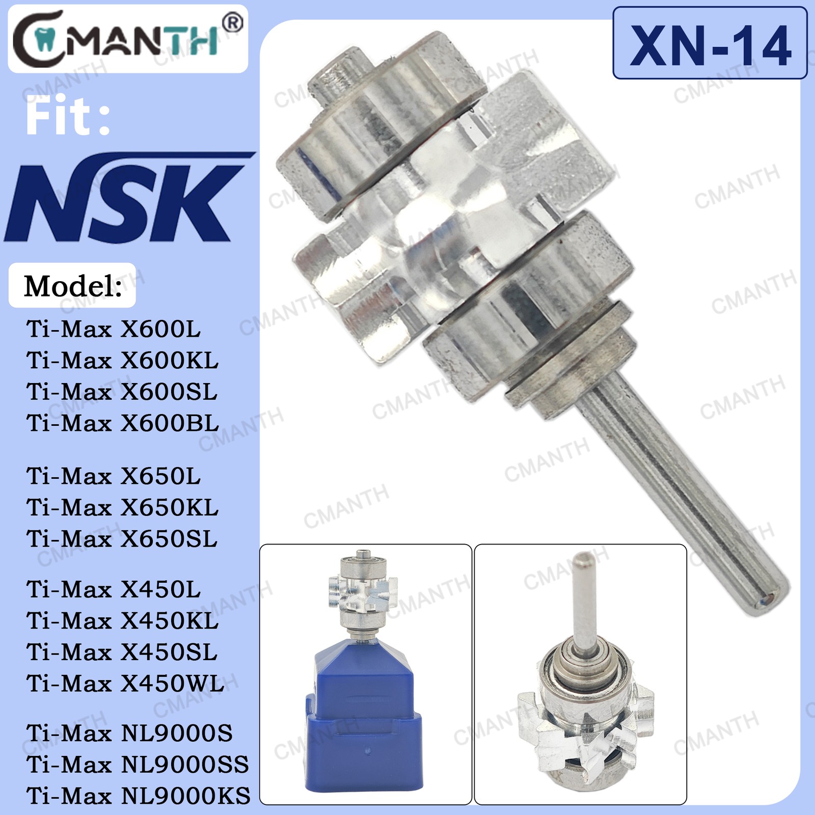 US Dental Turbine Cartridge Rotor fit for NSK Ti-Max X600L X650L X450L NL9000S