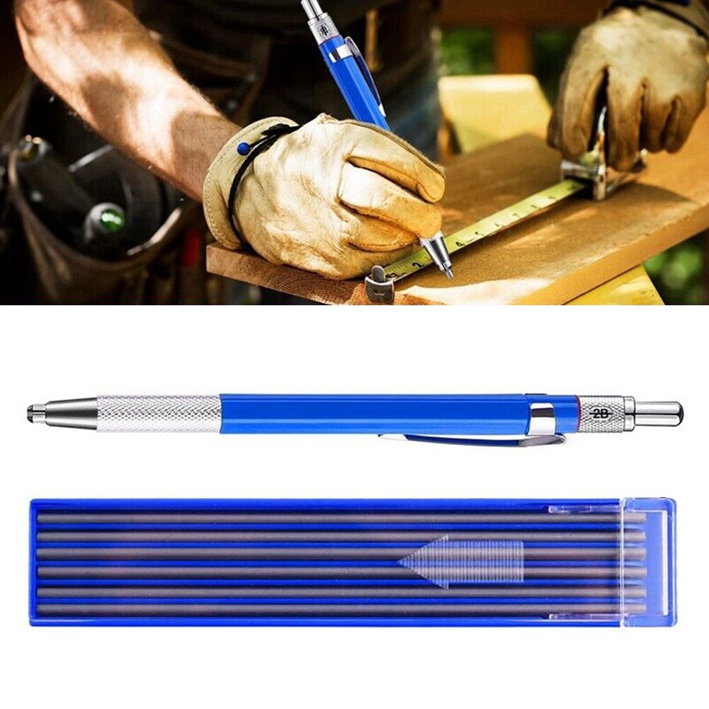 Silver Streak Welders Pencil With 12 Pcs Round Silver Refills Metal Marker