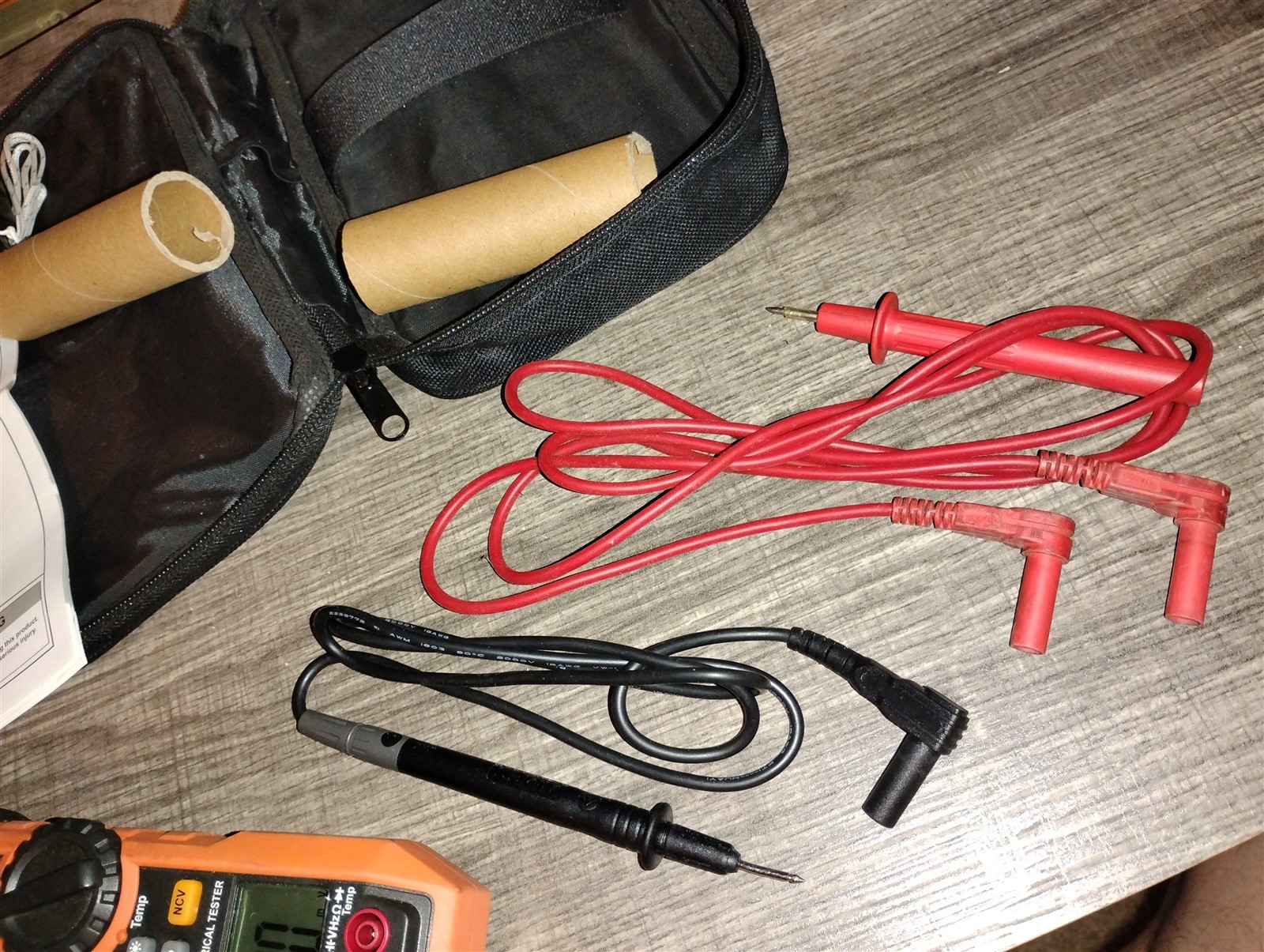 Ames Instruments Model 200A AC Digital Fork Meter Works With Probes & Case Clamp