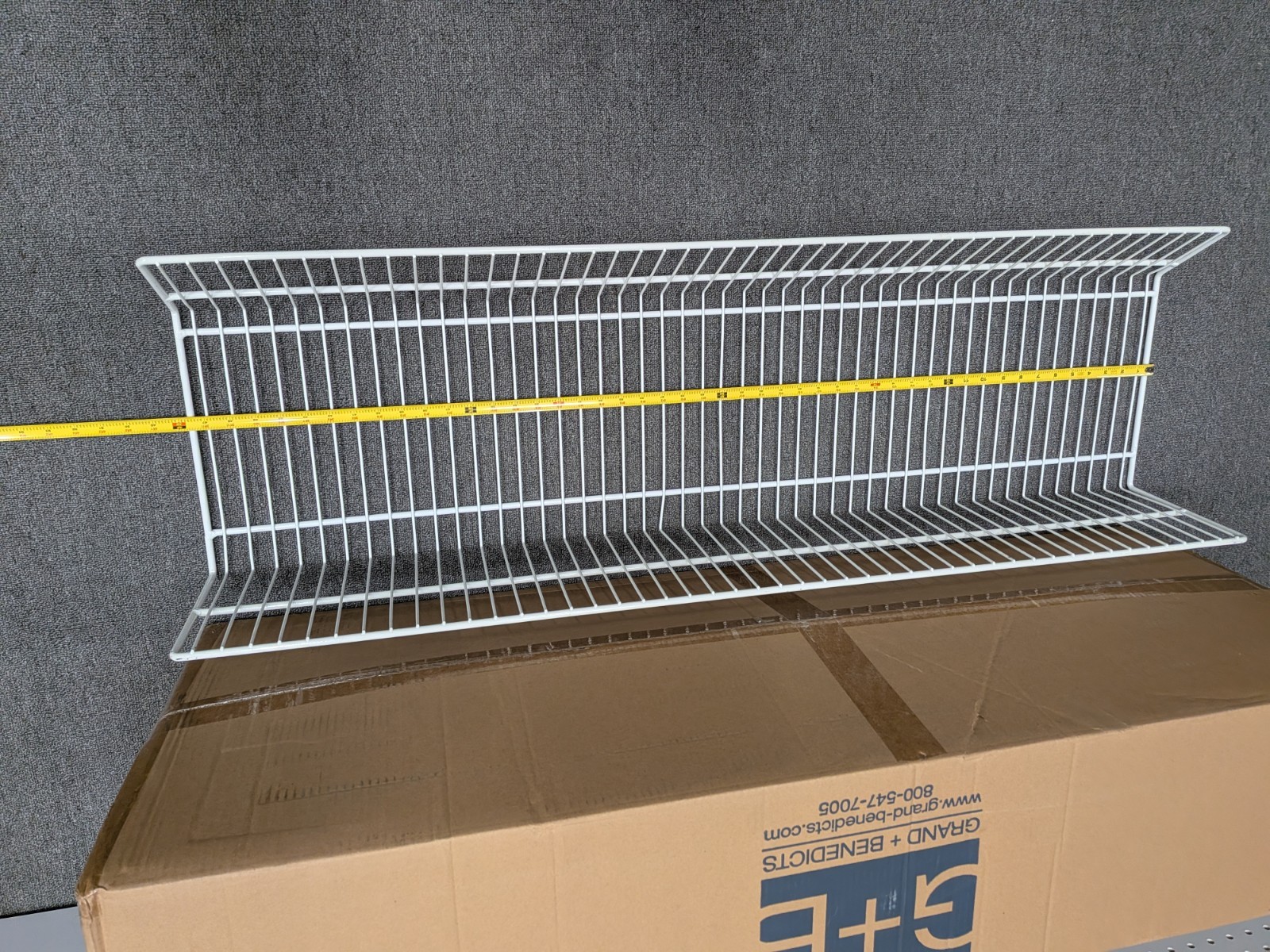 Lozier Gondola Shelving Wire Basket Endless Basket 939-3473-02-W Case Of 6 White