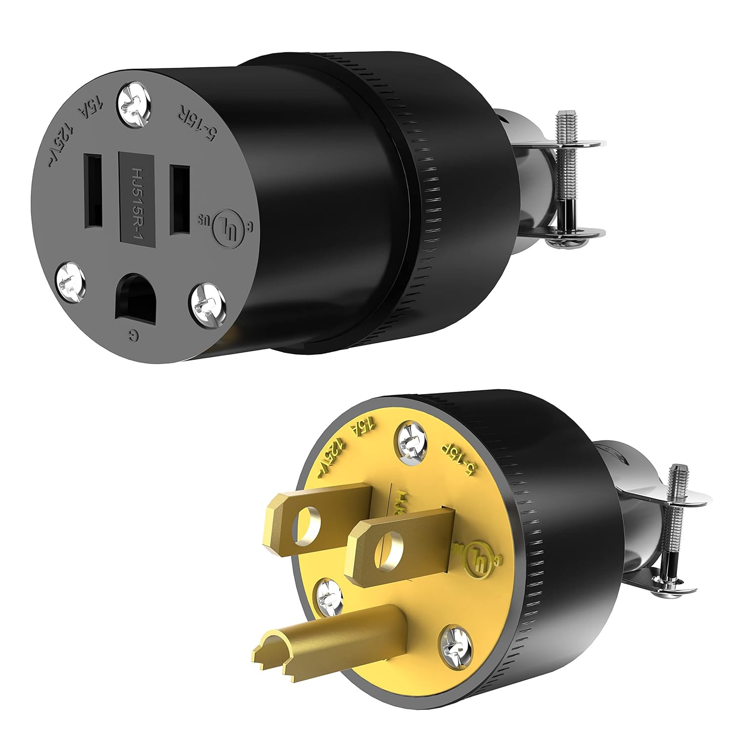 Electrical Replacement Plug & Connector Set, Extension Cord Ends Male and Female