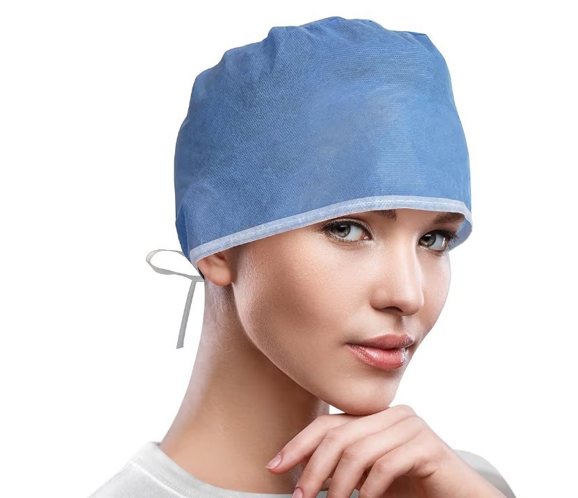 Cardinal Health Disposable Surgeon’s Cap w/Ties Blue One-Size Fits Most 100 ct