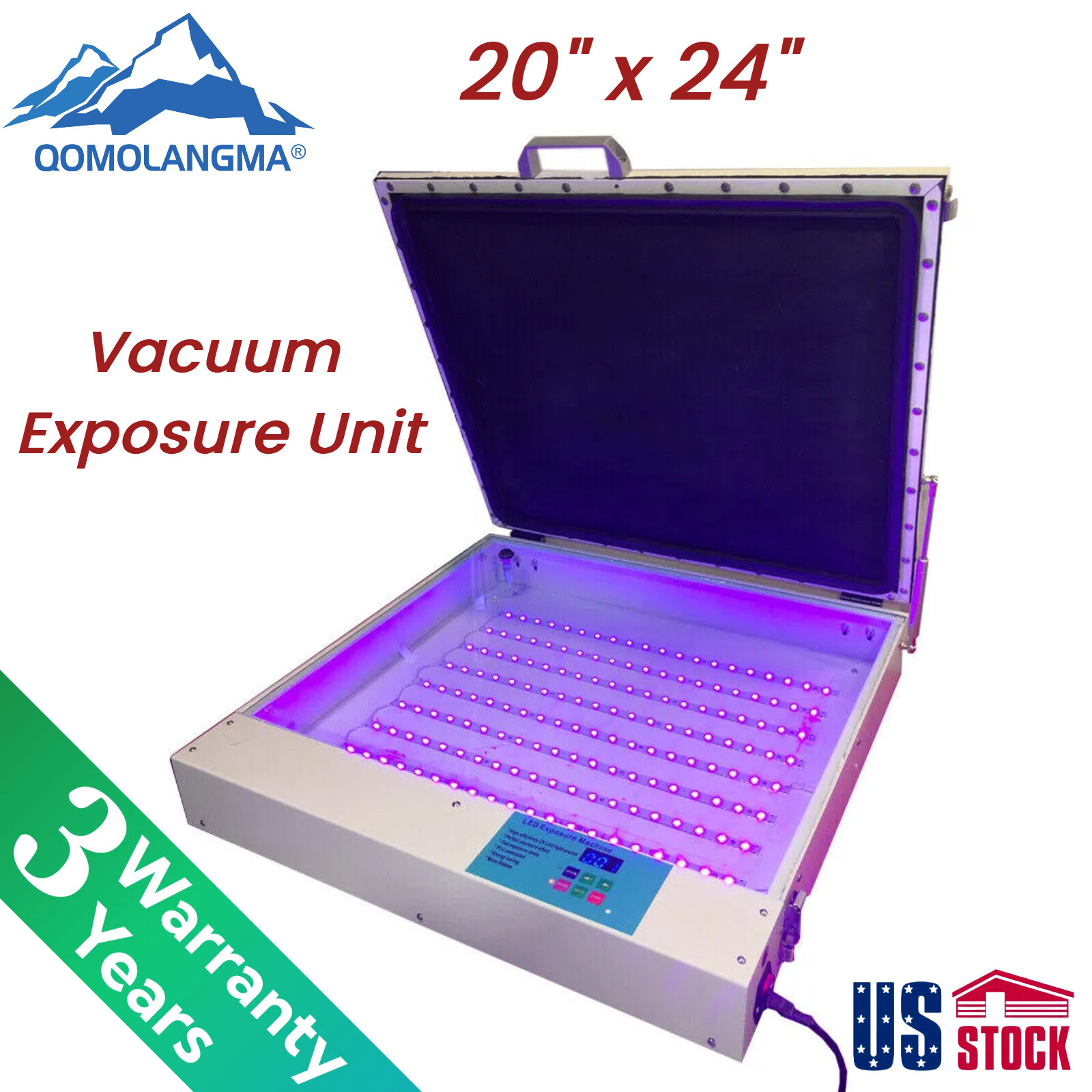 20″ x 24″ Vacuum Exposure Unit LED UV 80W Silk Screen Printing US Stock