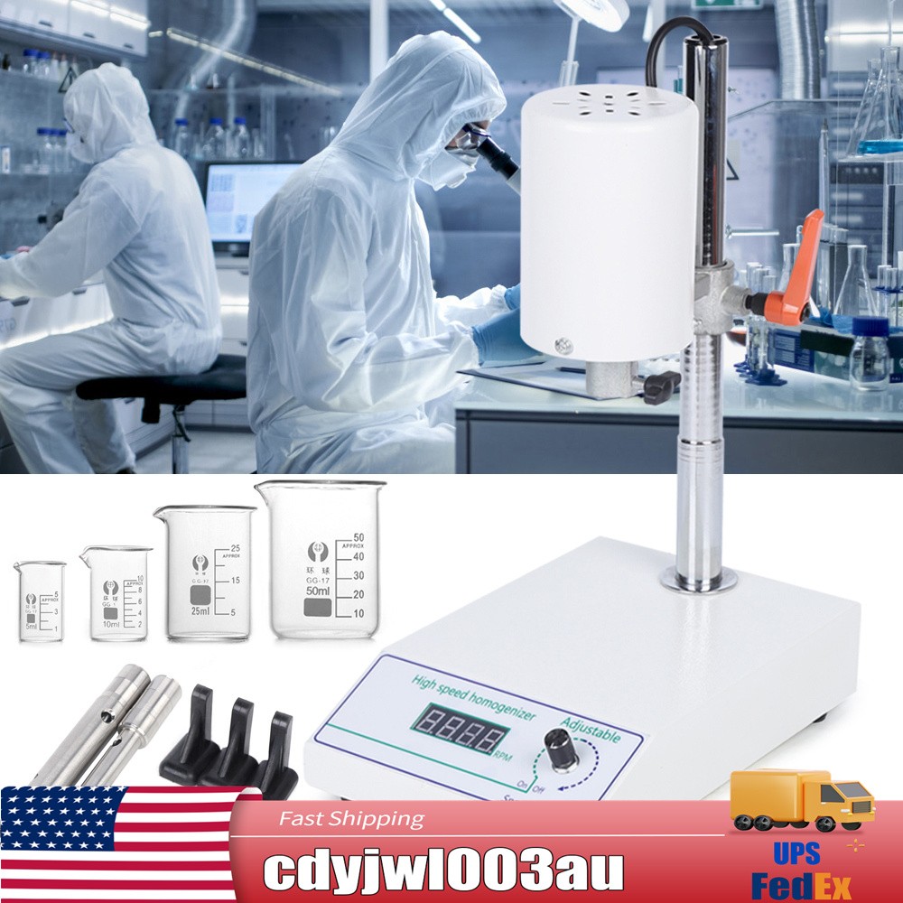 High Speed Homogenizer Lab Mixer Disperser 8000 to 22000RPM Emulsifying Machine
