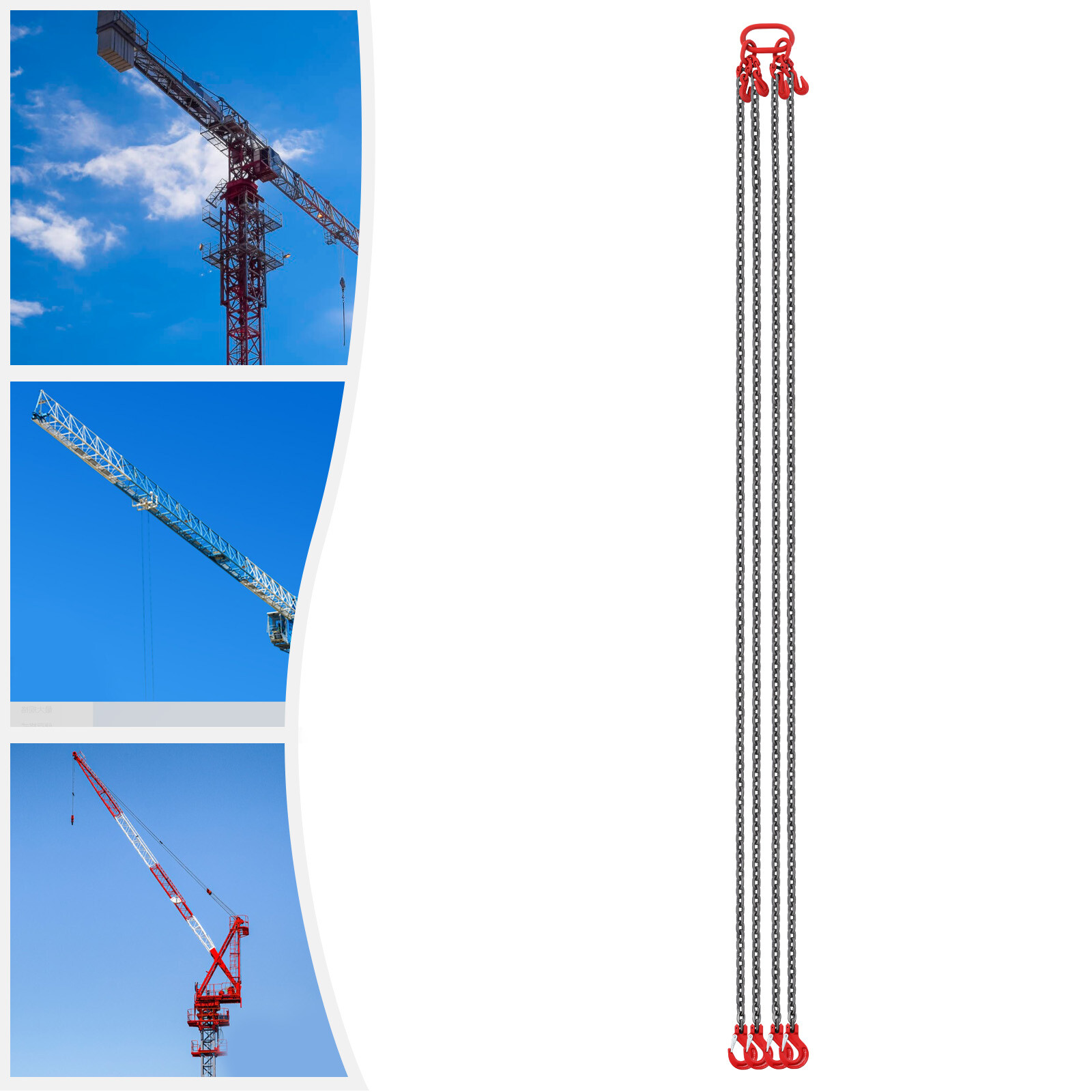 10T Chain Sling Chain Sling with Legs Grab Hook Lifting Chains with Hooks