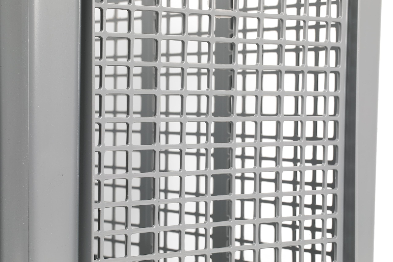 24 x 16 x 8 (1 Pack) Mesh Straight Wall Handled Storage Container Tote, Gray