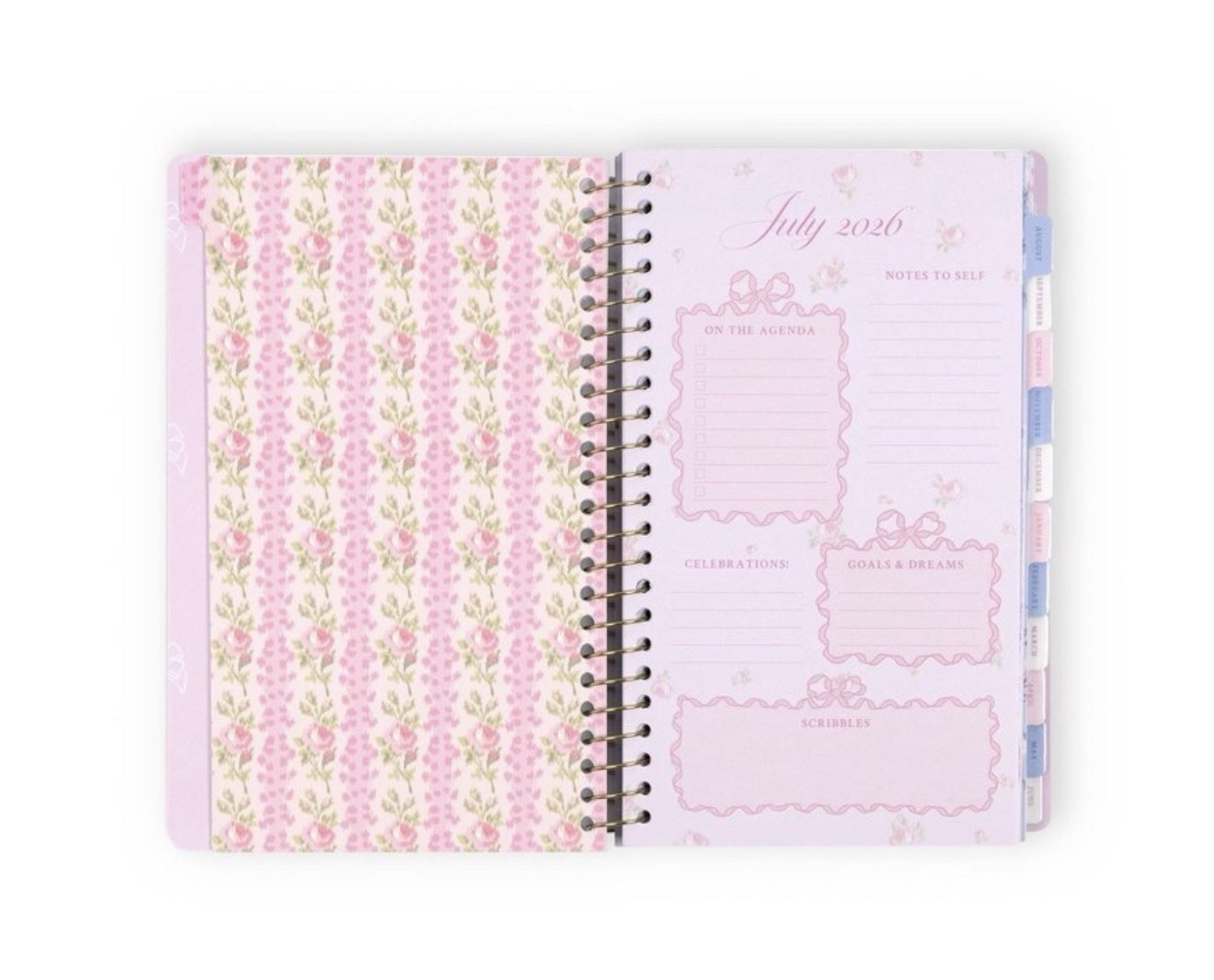 Love Shack Fancy X Target Yoobi Planner 5”x8”Everblooming Rosettes Ballet Bloom