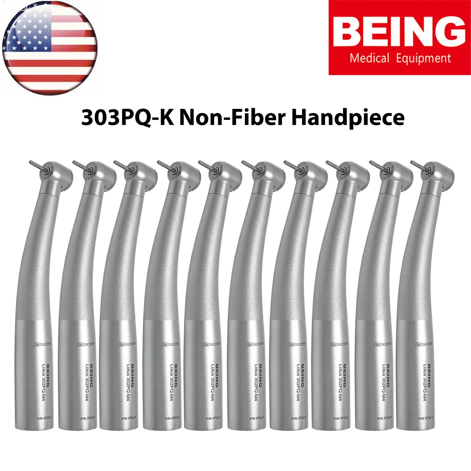 BEING Dental High Speed Fiber Optic Handpiece 4/6Hole Coupler Fit KaVo MULTIflex