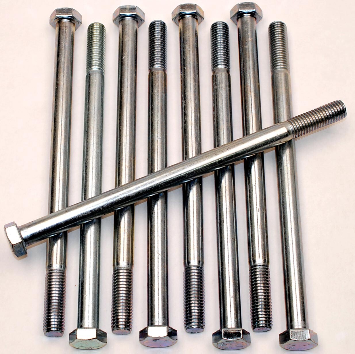 (5) Grade 5 Hex Head 5/8-11 x 9-1/2 Cap Screws Bolts Zinc Plated 9-1/2″
