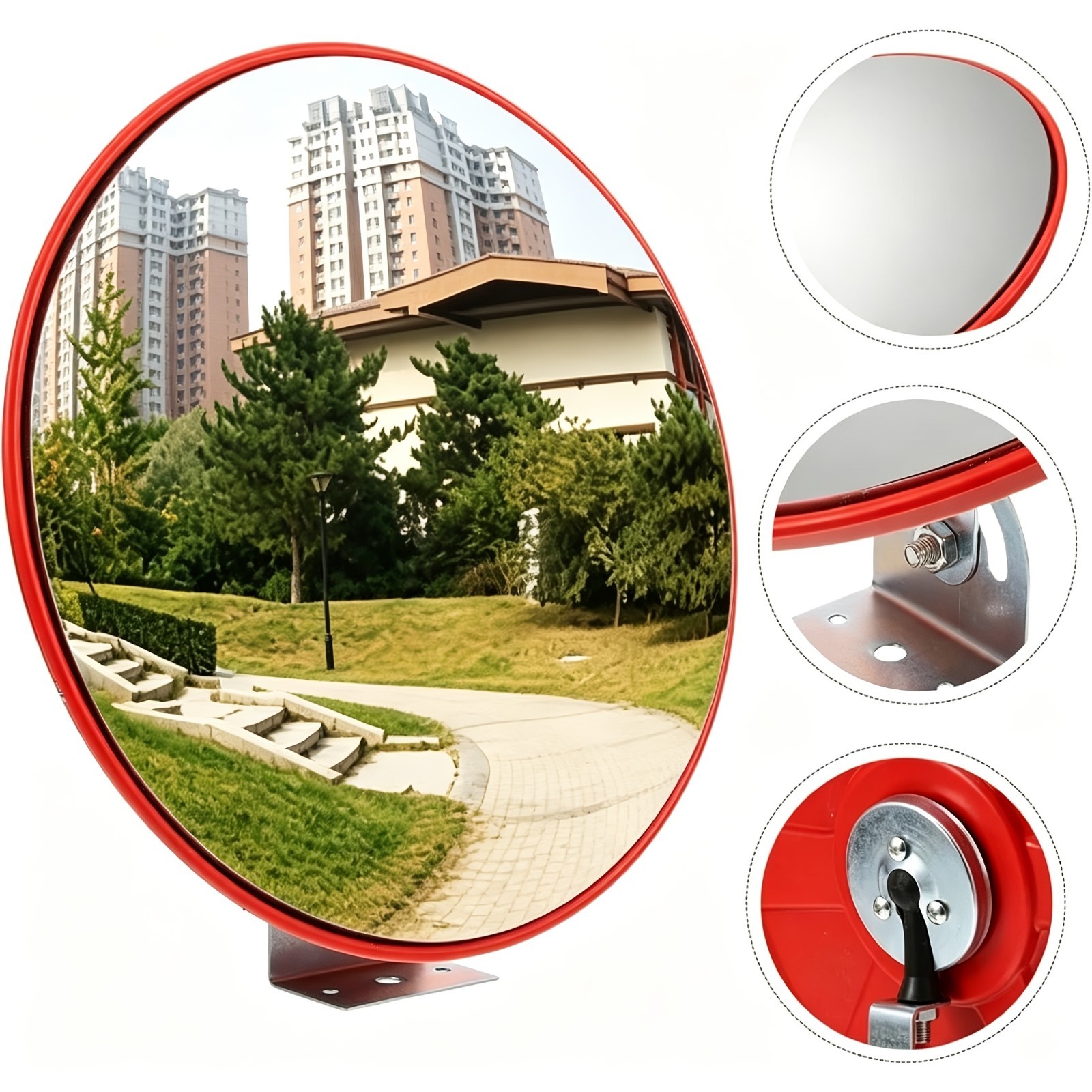 Convex Wide Angle Safety Mirror, Blind Spot Elimination Mirror 30cm