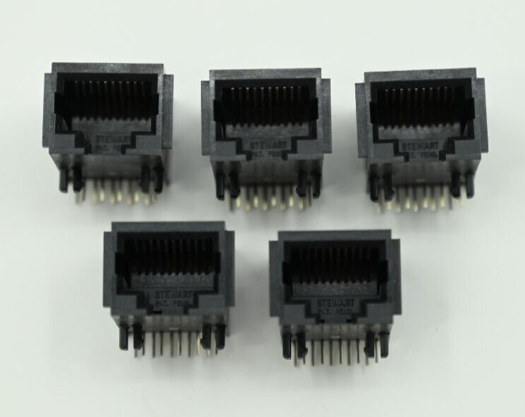 Lot of (5) Stewart Connector SS-641010-FLS Jack Modular Connector 10p10c