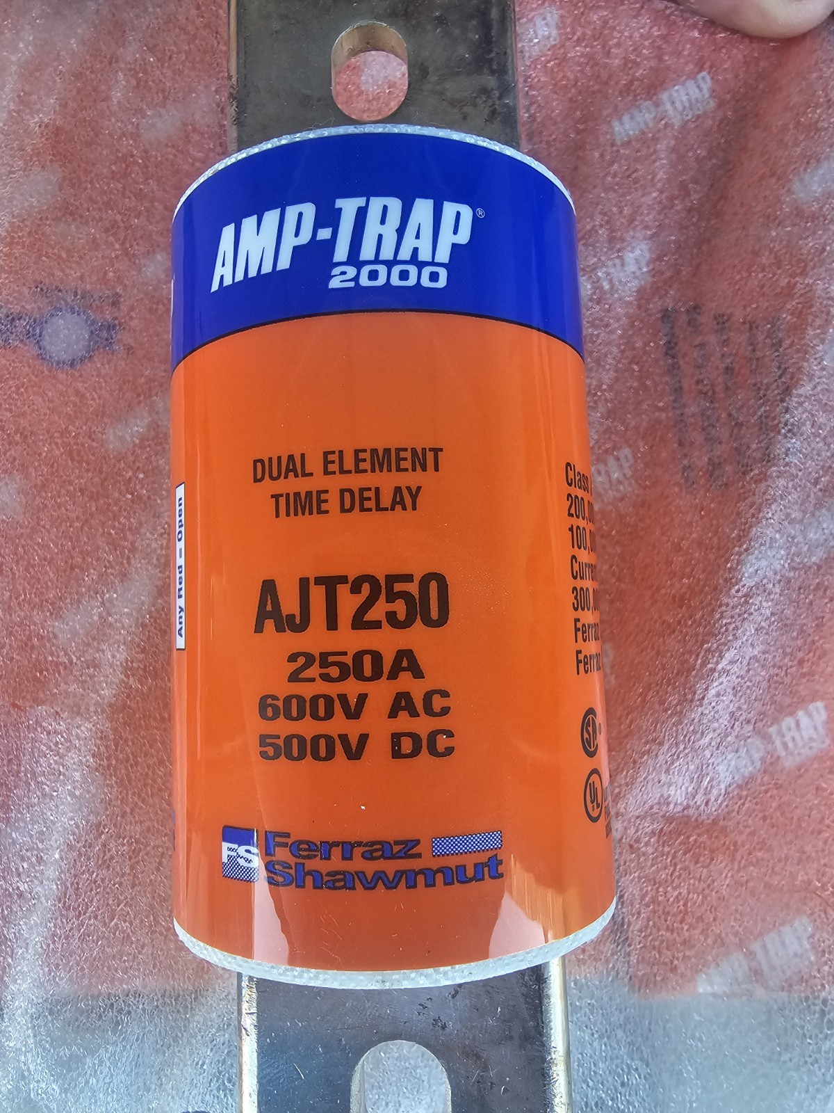Mersen / Ferraz Shawmut AJT250 600V 250A Class J Time Delay Fuse