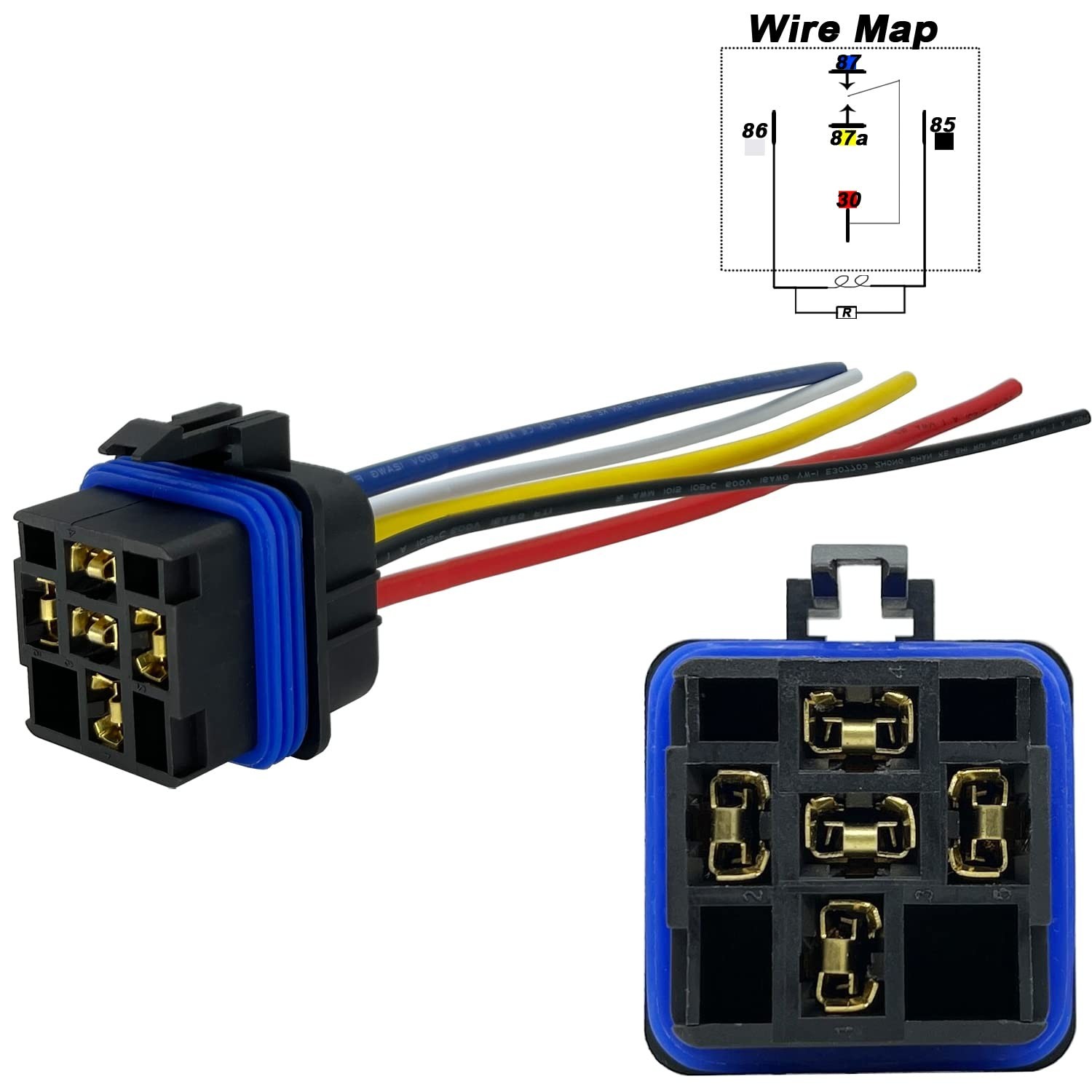 12VDC 80/60Amp Waterproof Relay, 5-pin SPDT Automotive Relay with Pigtail