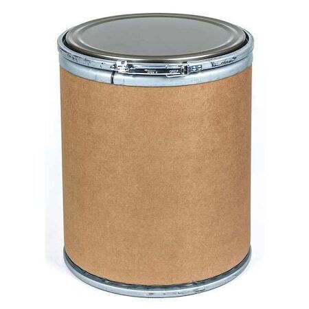 Zoro Select 17861 Open Head Transport Drum, Fiber, 15 Gal, Unlined, Brown