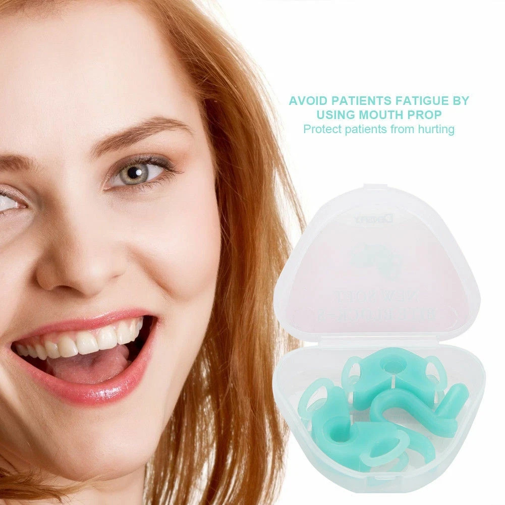 Dental Autoclave Dental Rubber Silicone Mouth Prop Model Mouth Bite Block 3 Pcs
