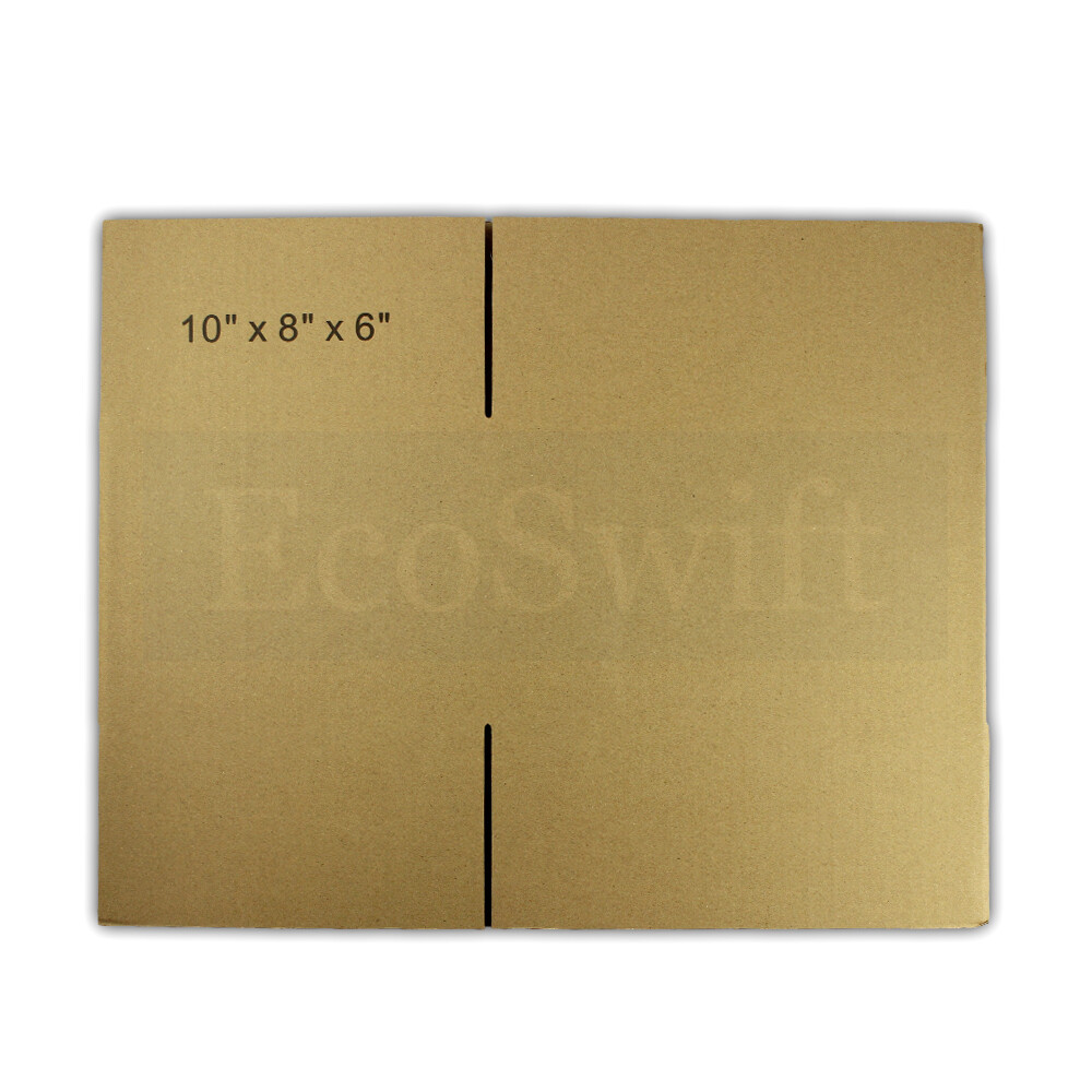 1-Box 10x8x6 EcoSwift Cardboard Packing Moving Shipping Box Corrugated Carton
