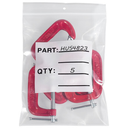 Resealable Parts Bag with Hang Hole, 3 x 4 Inch, 1000 Pack, 4 Mil Clear