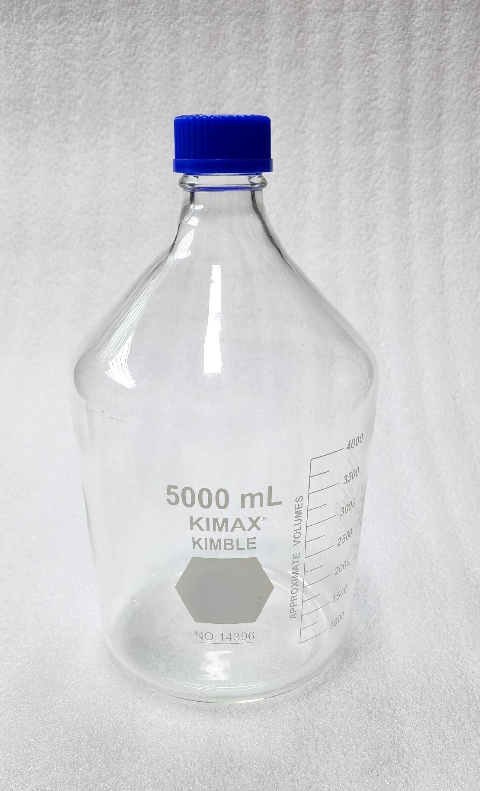 KIMBLE KIMAX 14395-5000 Glass Media Storage Bottle with Cap, GL 45