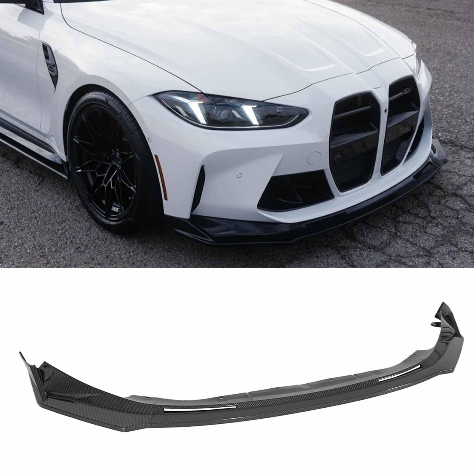 Front Bumper Lip BMW G80 M3 G82 G83 M4 2021-2026 Carbon Fiber Painted